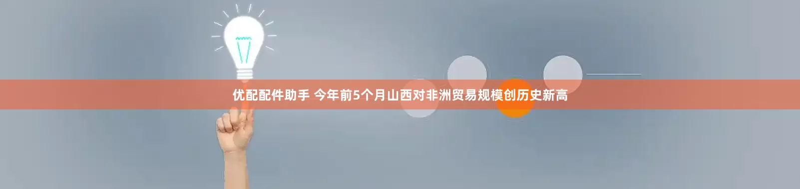 优配配件助手 今年前5个月山西对非洲贸易规模创历史新高