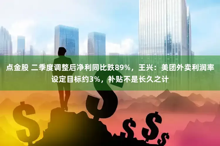 点金股 二季度调整后净利同比跌89%，王兴：美团外卖利润率设定目标约3%，补贴不是长久之计